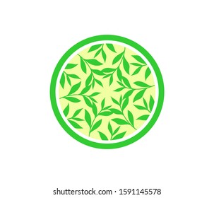 Leaves logo design in circular shape. design concepts for treatment and therapy with natural ingredients