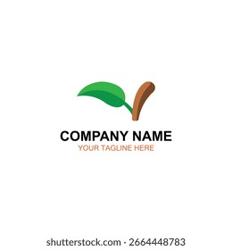 Blätter Logo-Design, Vektorlogo, Illustration Logo-Design