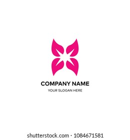 leaves logo design vector sign template