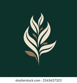 Leaves logo for green tea drink