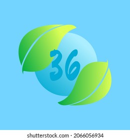 Deja el icono del logotipo con la ilustración del vector número adecuada para varios fines