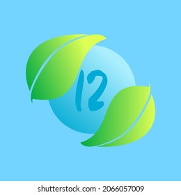 Deja el icono del logotipo con la ilustración del vector número adecuada para varios fines