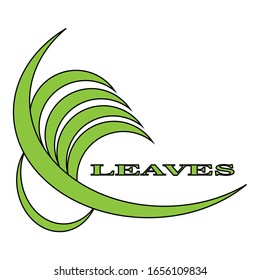 Leaves logo icon on white background.vector illustration