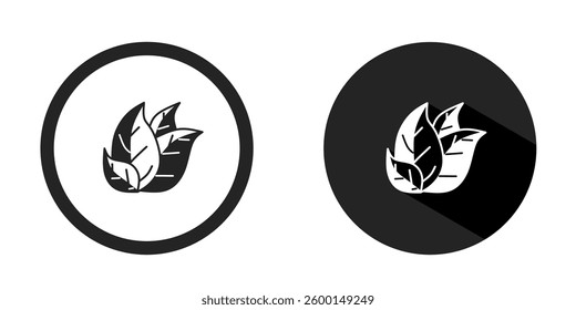 Leaves logo. Leaves icon vector design black color. Stock vector.