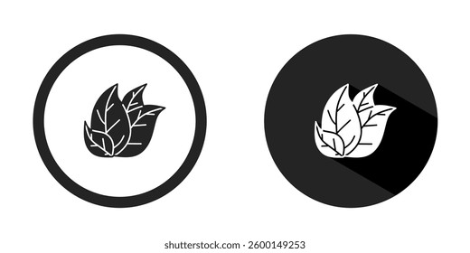 Leaves logo. Leaves icon vector design black color. Stock vector.