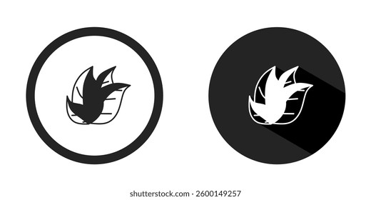 Leaves logo. Leaves icon vector design black color. Stock vector.