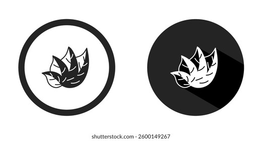Leaves logo. Leaves icon vector design black color. Stock vector.