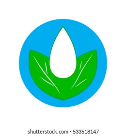 leaves logo, icon vector illustration EPS 10