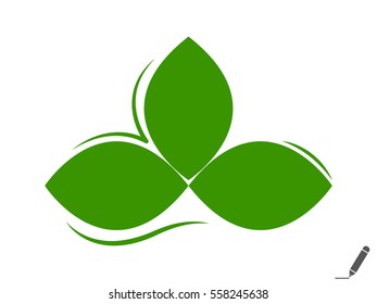 leaves, logo, icon, vector illustration eps10