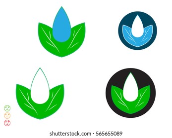 leaves, logo, icon, vector illustration eps10