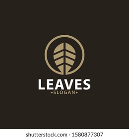 leaves logo template design vector illustration, icon