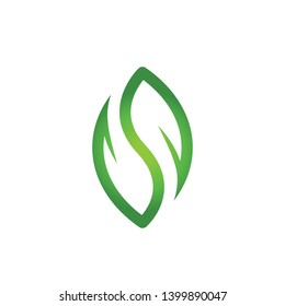 Leaves logo template vector icon design - Vector