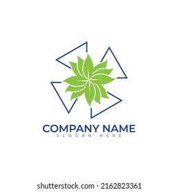 Leaves logo vector illustration design 