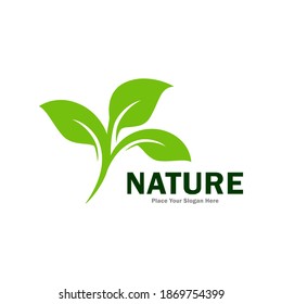 leaves logo vector logo template design. Suitable for business, nature, web and art