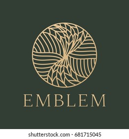 Leaves logo.Nature logo
