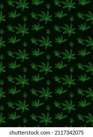 Leaves of lupine plant, pattern