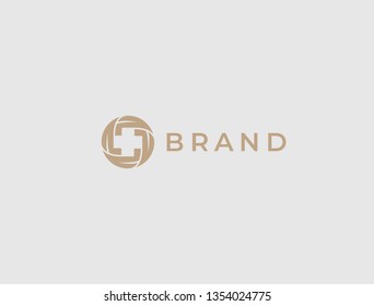 Leaves and medical cross logo icon. Natural medicine concept. Alternative medicine, homeopathy, vitamin therapy, wellness, ayurveda, chinese medicine, holistic centre logo, badge, emblem.
