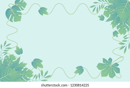 Leaves model ,fantasy leaves background template vector illustration flat design