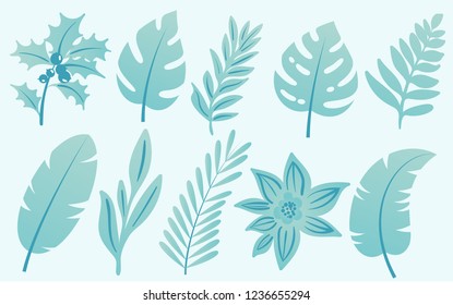 Leaves model ,fantasy leaves background template vector illustration flat design