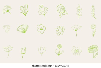 Leaves model ,fantasy leaves background template vector illustration flat design