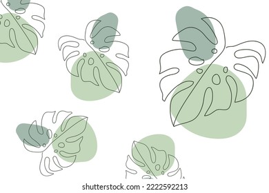 Leaves modern abstract background, shape vector illustration