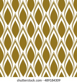 Leaves in a monochrome pattern, mosaic, scales, seamless vector background.