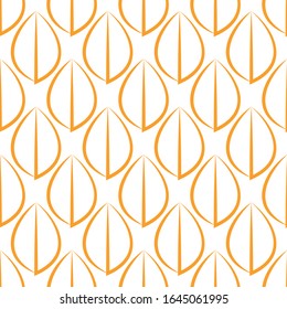 Leaves in a monochrome pattern, nature, seamless vector background.