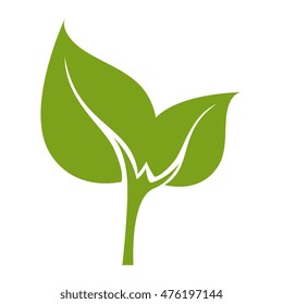leaves natural green plant ecology sheet foliage enviroment vector illustration