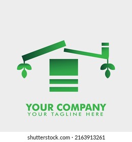 Leaves and natural logo concept. Vector logo design template.