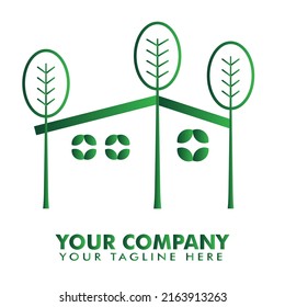 Leaves and natural logo concept. Vector logo design template.