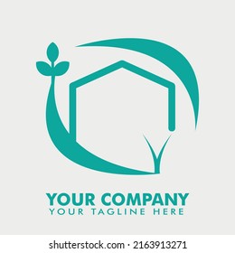 Leaves and natural logo concept. Vector logo design template.