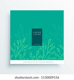 leaves nature card design background
