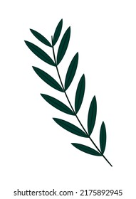 leaves nature icon isolated flat