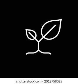 Leaves nature line icon. Vector illustration.