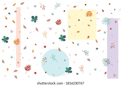 Leaves Nature Patterns vector illustration isolated on white background