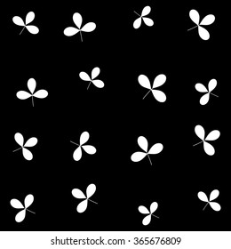 Leaves on the black background.