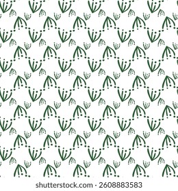 Leaves On Branch Seamless Vector Pattern Design