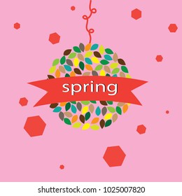 Leaves on Spring background