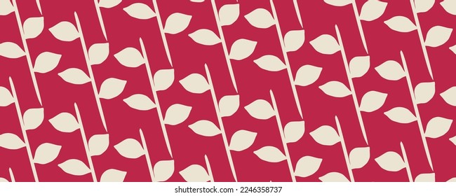 Leaves on Stems - VIVA MAGENTA white foliage
