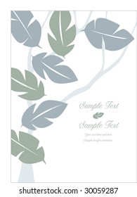 Leaves on a tree - use for wedding invitations and stationary, parties, showers, cover pages, documents