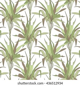 leaves on a white background in seamless pattern