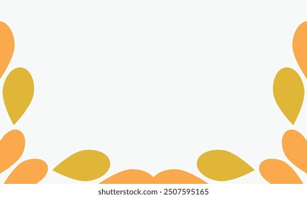 leaves on a white background with space for text. Vector illustration.