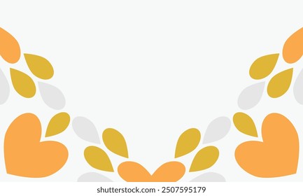 hojas sobre un fondo blanco con espacio para texto. Ilustración vectorial.