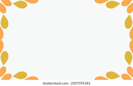 leaves on a white background with space for text. Vector illustration.