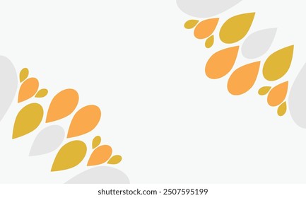 leaves on a white background with space for text. Vector illustration.