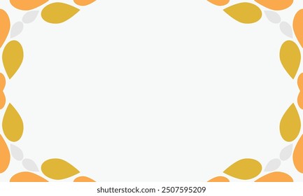 Blätter auf weißem Hintergrund mit Platz für Text. Vektorgrafik.