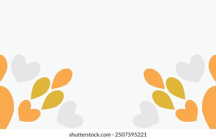 leaves on a white background with space for text. Vector illustration.