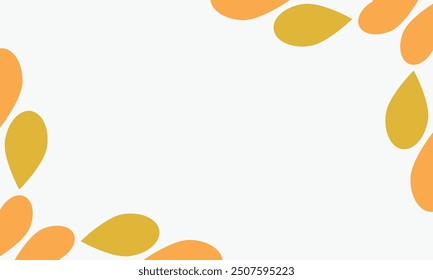 leaves on a white background with space for text. Vector illustration.