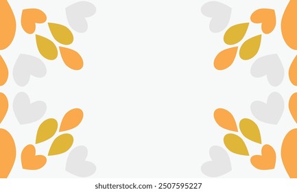 leaves on a white background with space for text. Vector illustration.