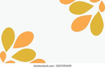 Blätter auf weißem Hintergrund mit Platz für Text. Vektorgrafik.